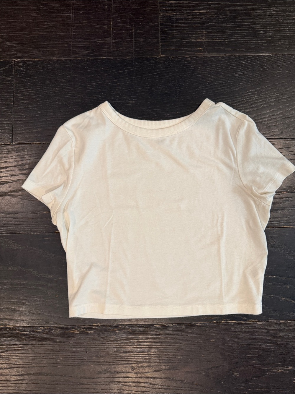 Simple White Cropped Tee